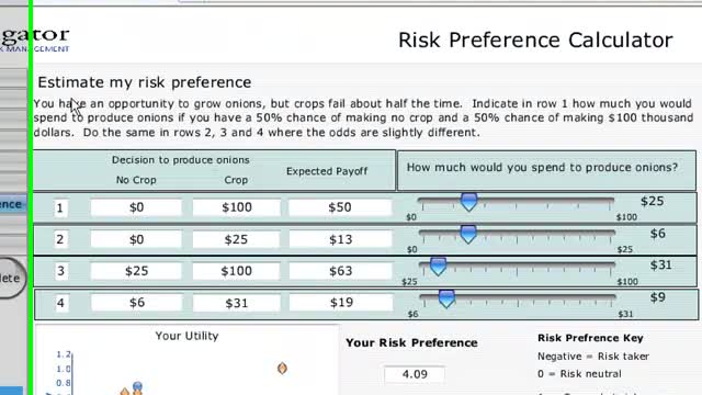 Module 3 Tutorial: Risk Preference Calculator