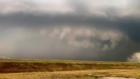 Time-Lapse of a Majestic Rain-Wrapped Tornado