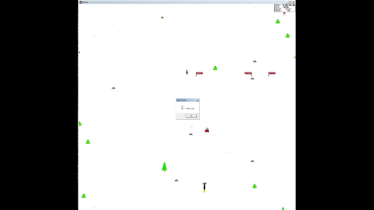 SkiFree (Ski Free) from Windows Entertainment Pack 3