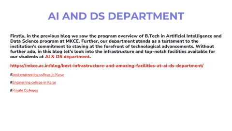 Infracture of AI &DS Department