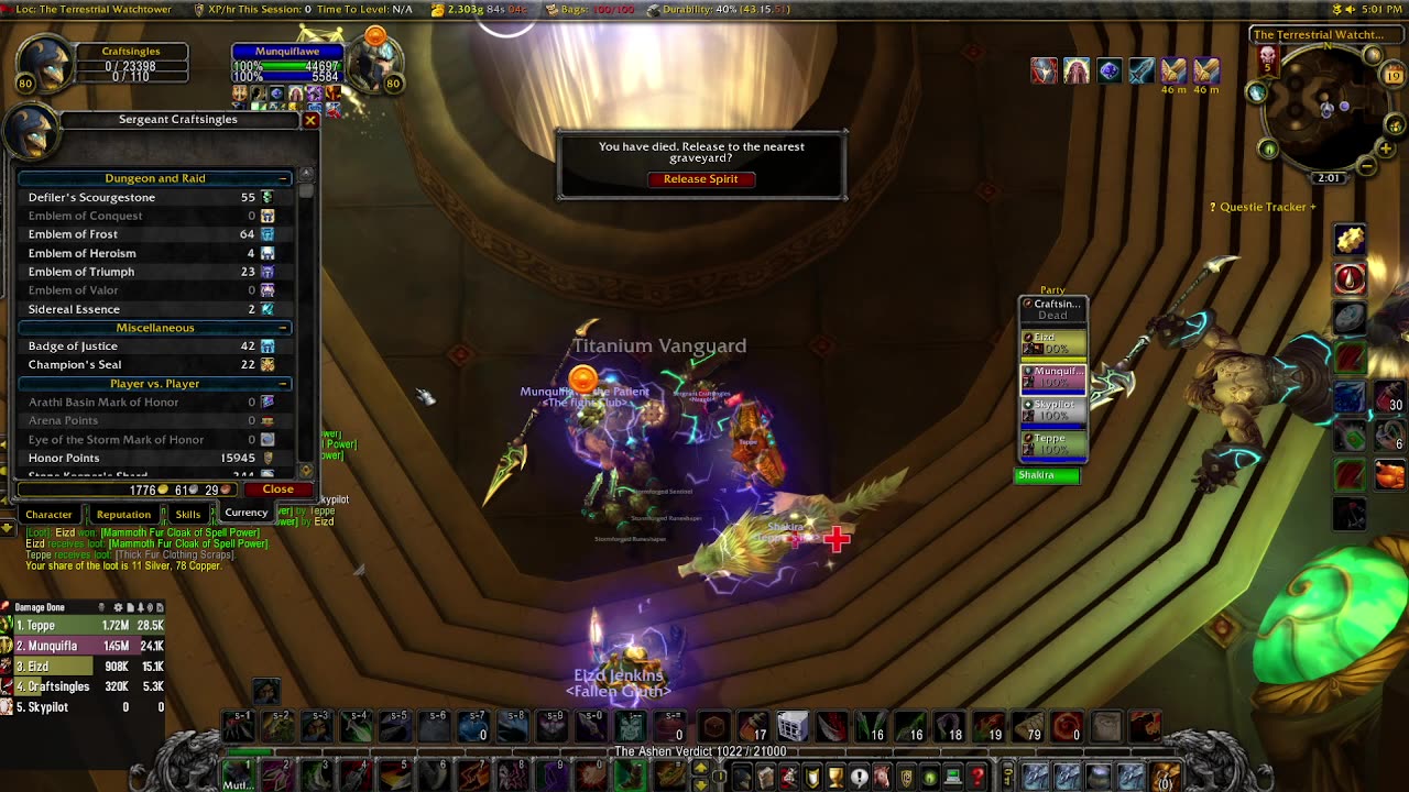 WRATH OF THE LICH KING GAMMA SPAMS LISTING TO TOM MCDONALD