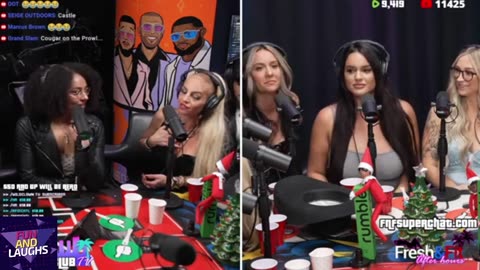 39 year old woman on Zaza Argues with an OF girl on FreshAndFit Podcast