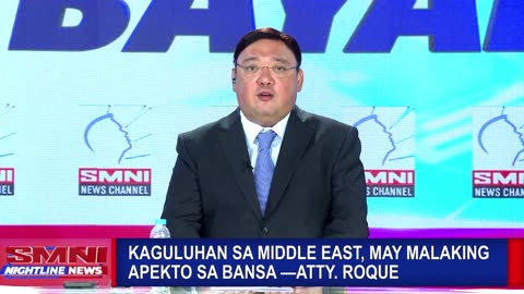 Kaguluhan sa Middle East, may malaking apekto sa bansa —Atty. Roque