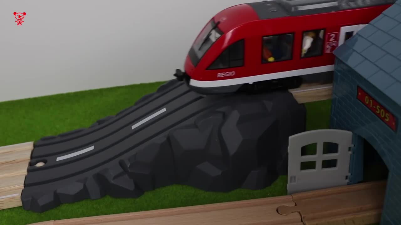 Tram for kids and wooden brio trains for kids - railway for kids