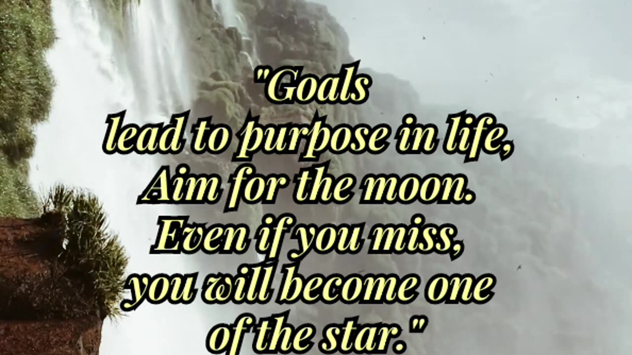 "Set high goals, achieve greatness."