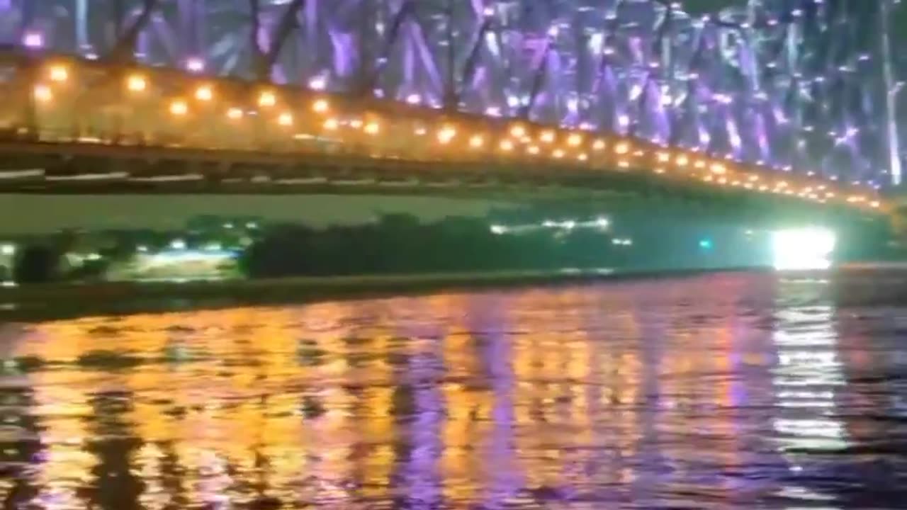 Lever Bridge Kolkata Howrah night and day view