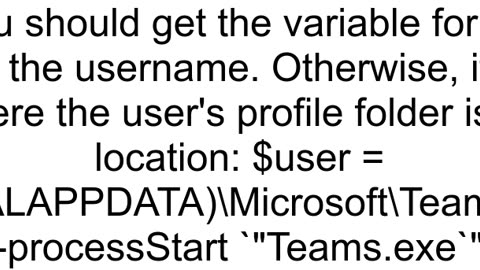 How to launch teamsexe with PowerShell