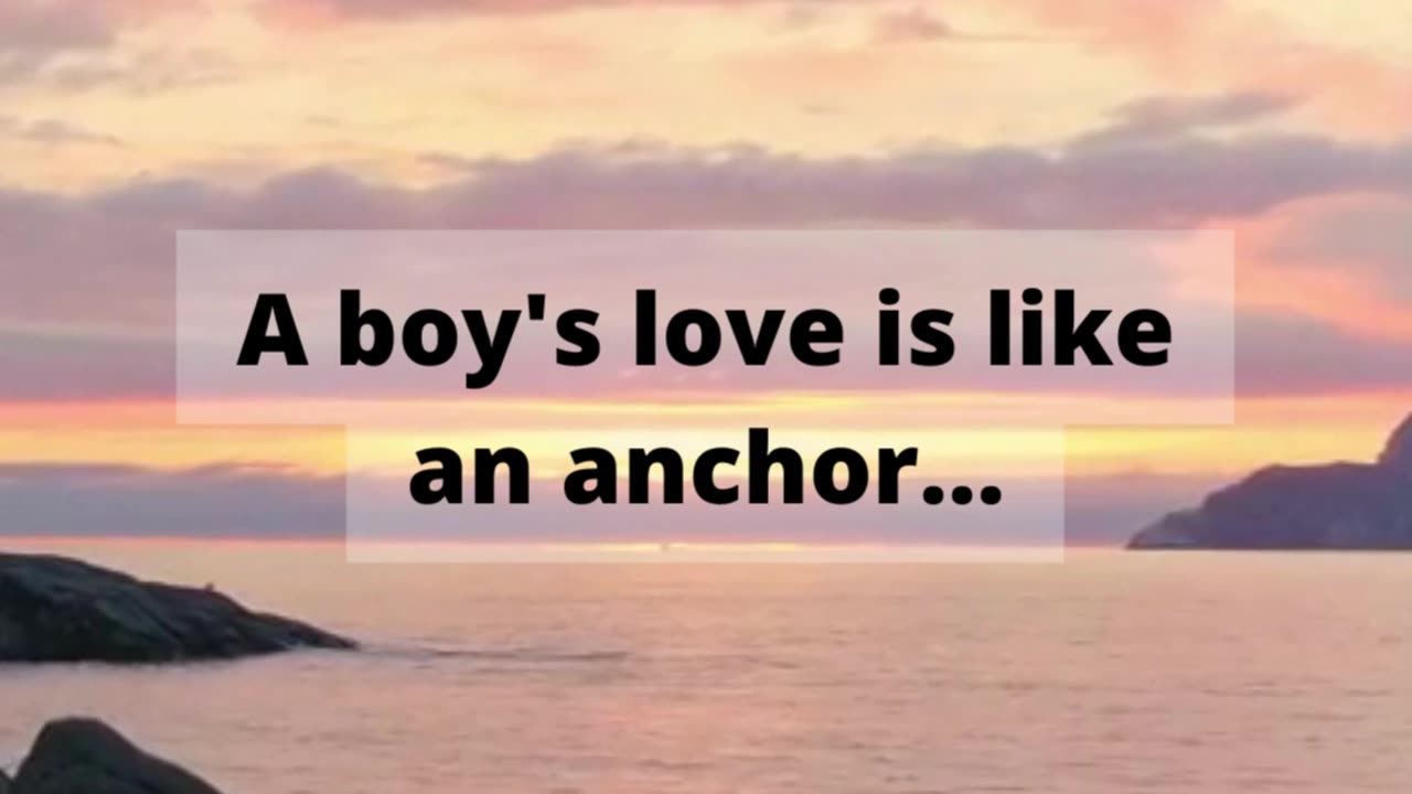 A boy's love is like an anchor...#shorts #psychology #boysfact #viral