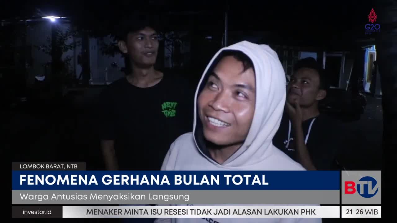 Warga Semarang dan Lombok Barat Antusias Melihat Fenomena Gerhana Bulan Total