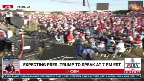 Herschel Walkers Trump Rally Big Screen Add