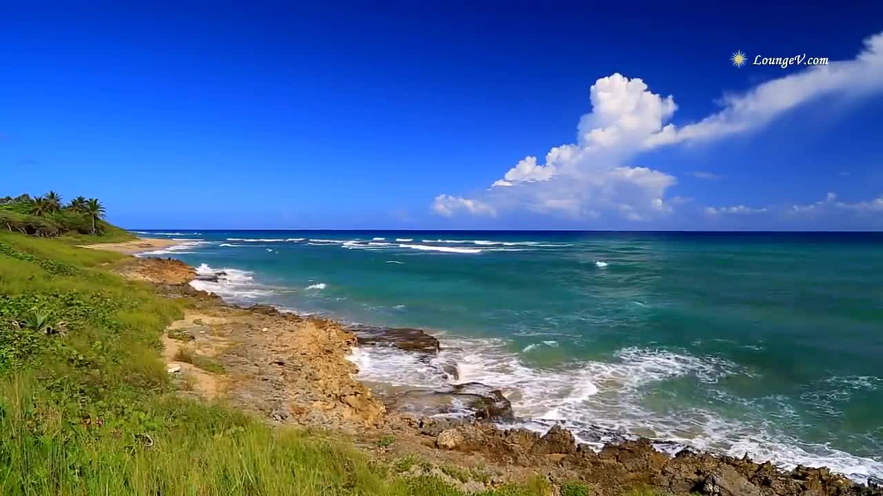 Tropical Ocean HD 1080p Video with Beach Sounds - 4 Hour Long!