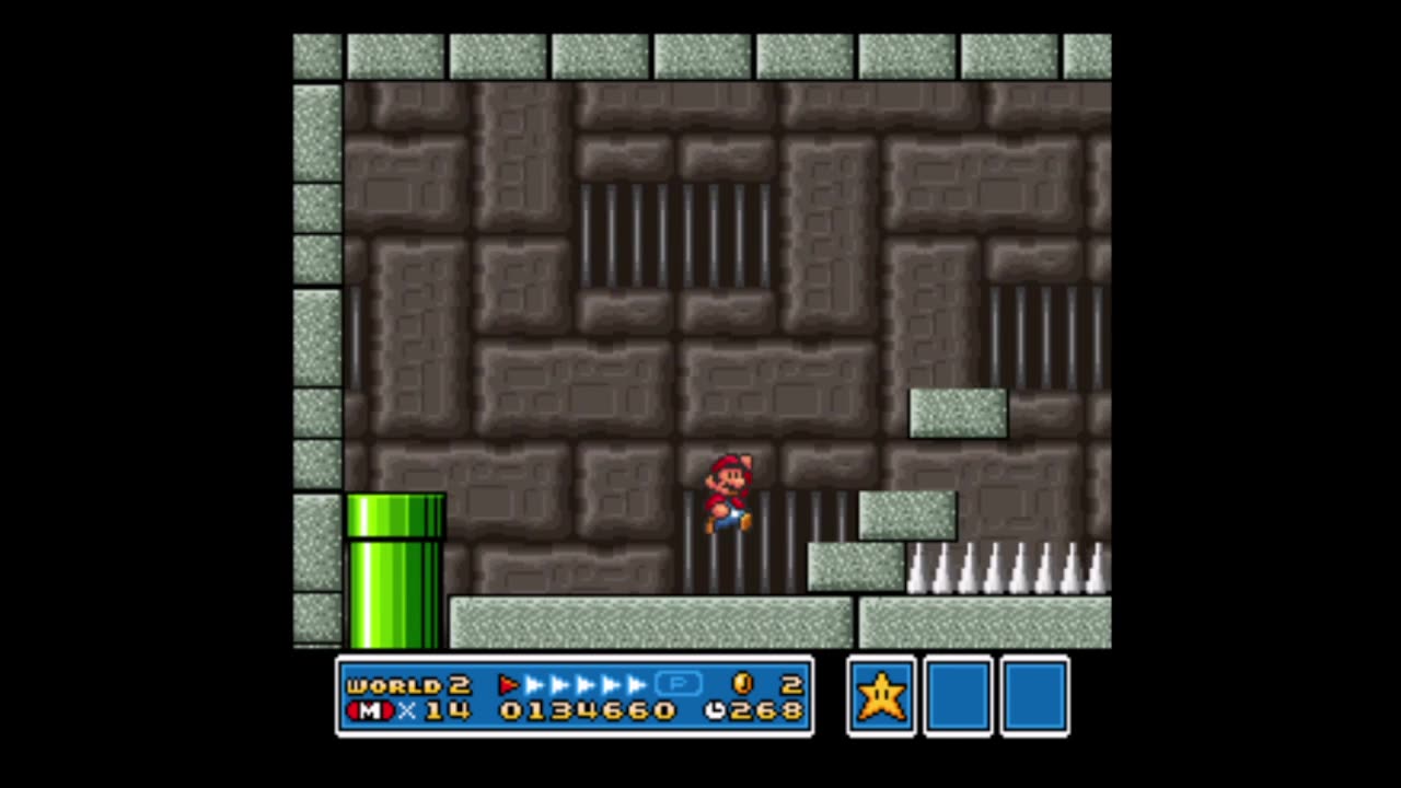 Super Mario Bros 3 Mundo 2 Fortaleza 01 all Stars snes nintendo