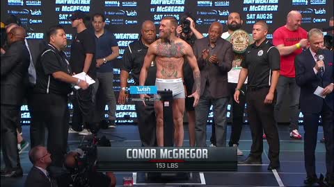 Floyd Mayweather vs. Conor McGregor Official Weigh-In [FULL] | ESPN