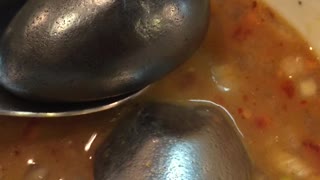 Hot Steel Egg in Soup