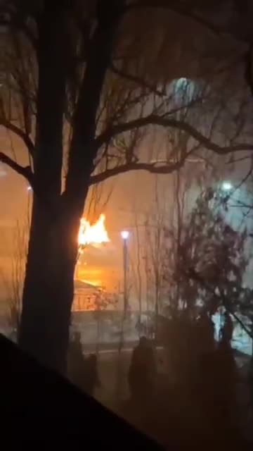 Videos of police car that was set on fire