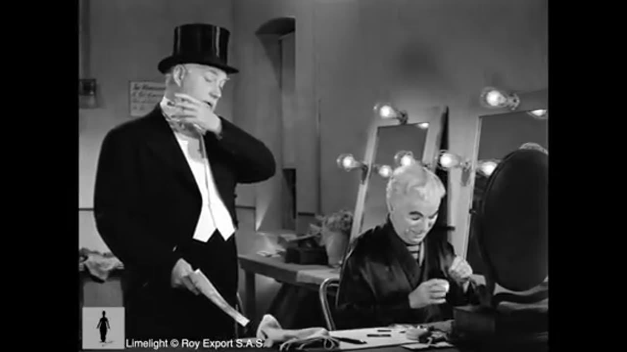 Charlie Chaplin and Buster Keaton in Dressing Room - Limelight