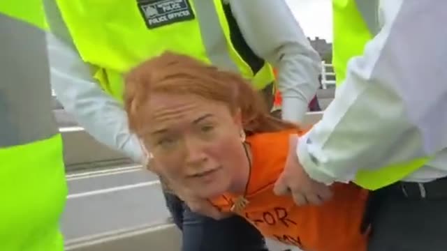 "Doing This for My Son' UK Climate Activist hauled Off by Cops