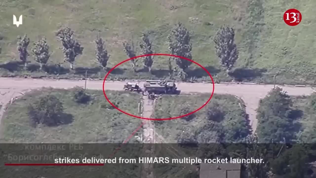 Russian electronic warfare system worth millions of dollars is hit with HIMARS along with crew(720p)