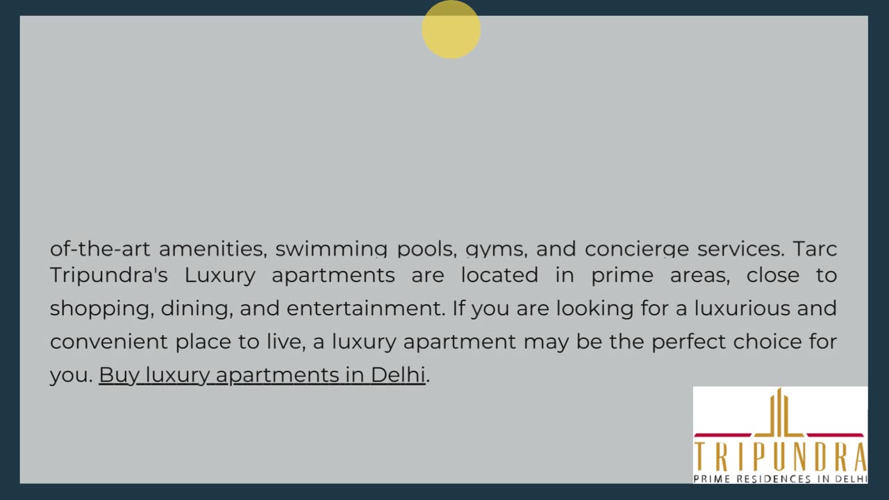 Buy Luxury Apartments in Delhi - Tarc Tripundra