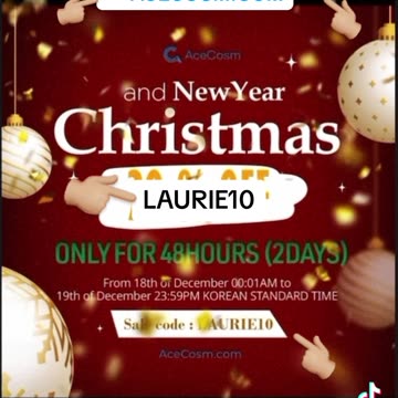 AceCosm Christmas and New Year’s sale 20% Use Code LAURIE10