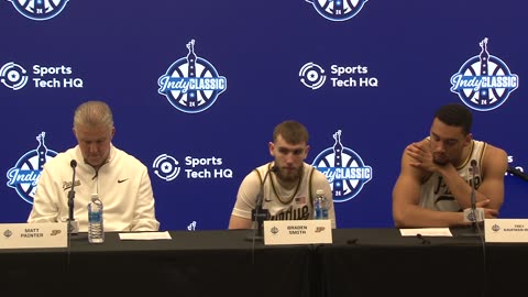 #11 Purdue MBB Coach & Players Address Media After 70-66 Loss to #17 Texas A&M 2024 Indy Classic