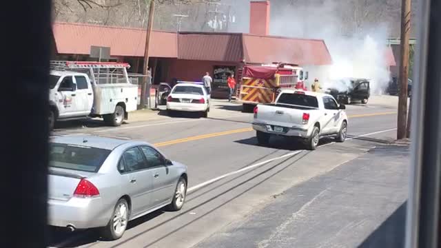 Jeep Burns Just Feet From Busy Daycare