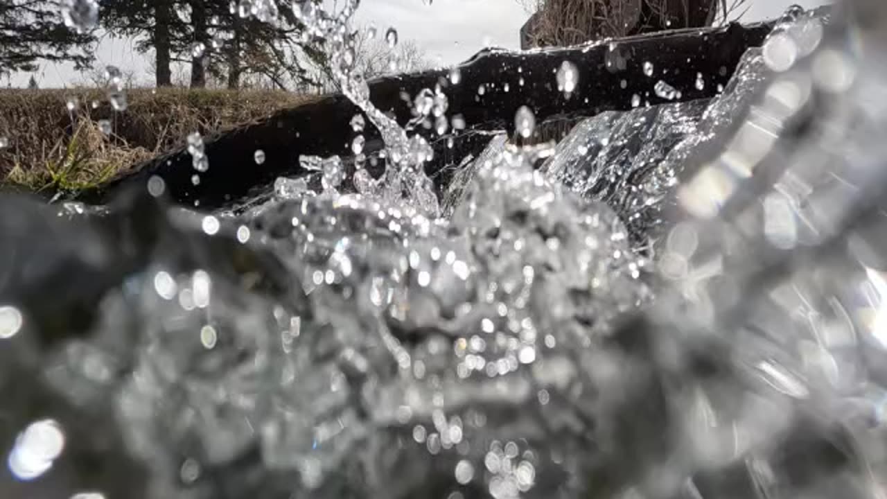 Watching the water flow by.