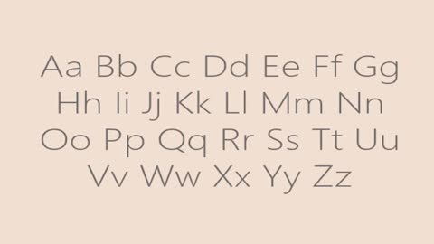 The English alphabet