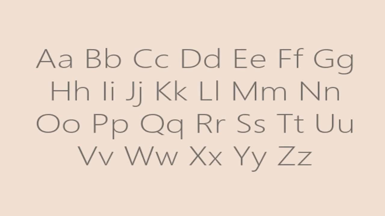 The English alphabet