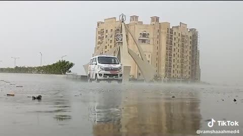 Rain in bahria Town Karachi view