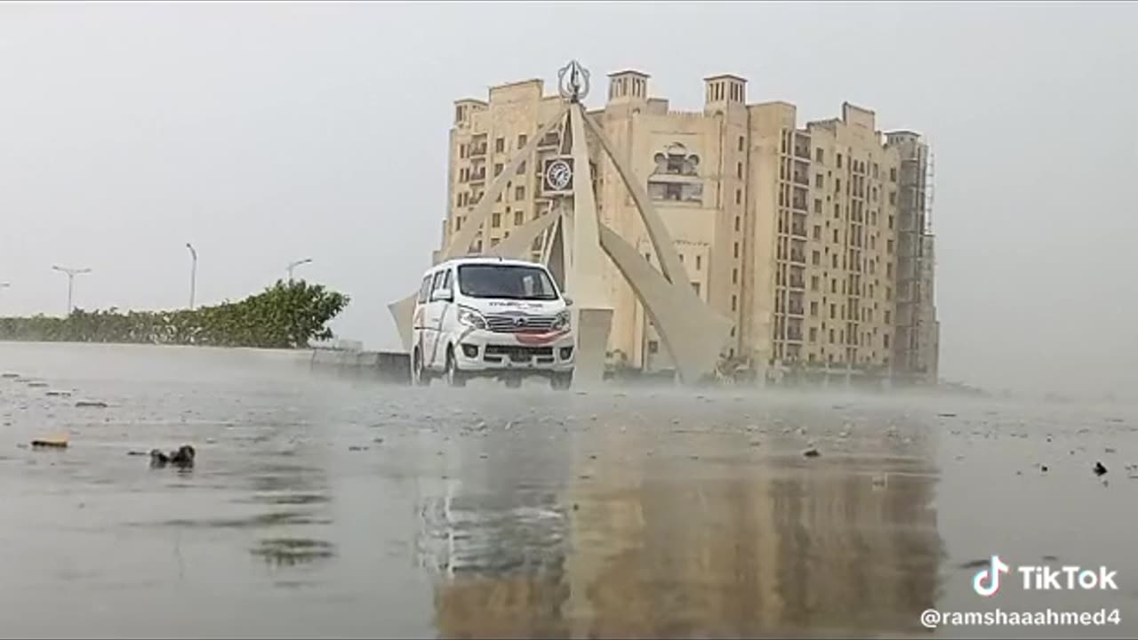 Rain in bahria Town Karachi view