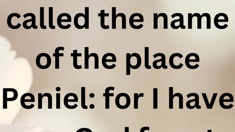 "Peniel." Genesis 32:30