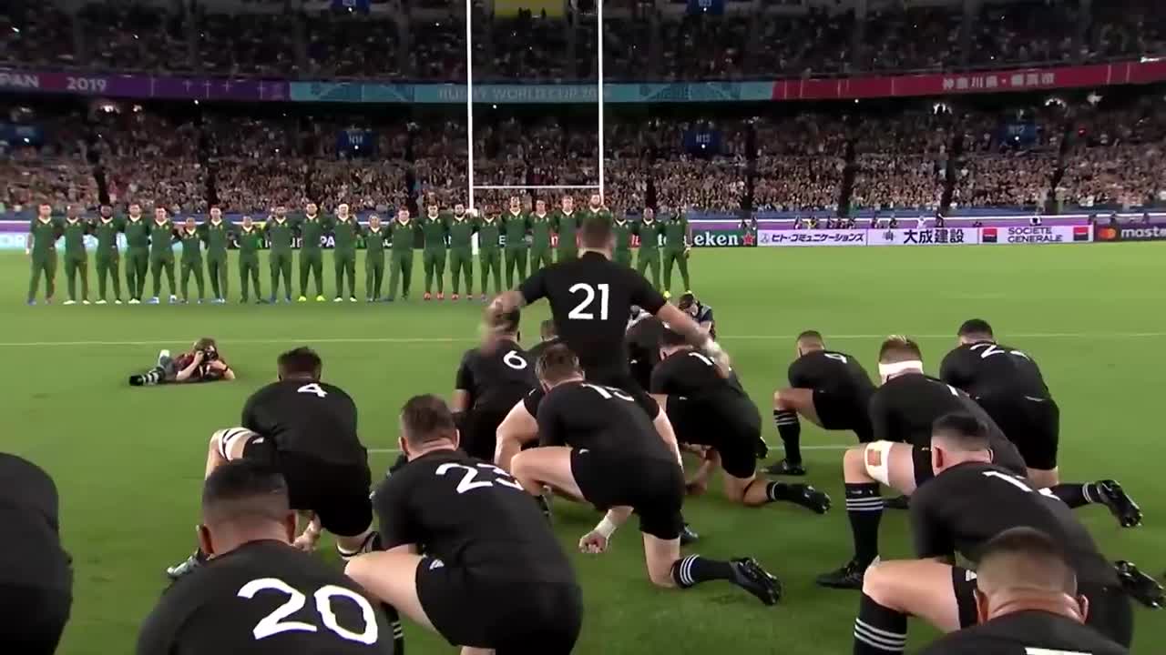 New Zealand's first Haka at Rugby World Cup 2019