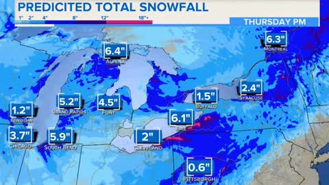 Winter Weather: Snow is blanketing the Midwest and Northeast.