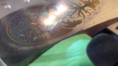 Laser Engraving a Throwing Axe