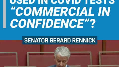 Federal Senator Rennick on TGA and RAT tests