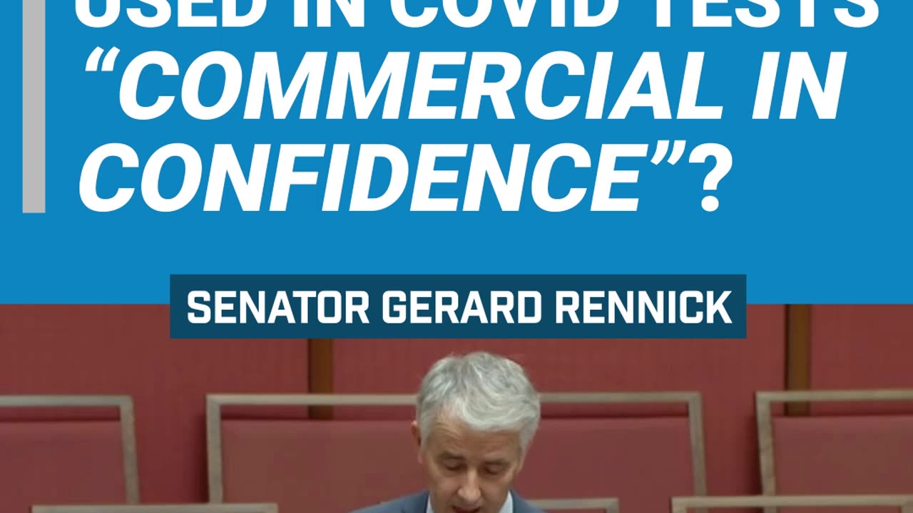 Federal Senator Rennick on TGA and RAT tests