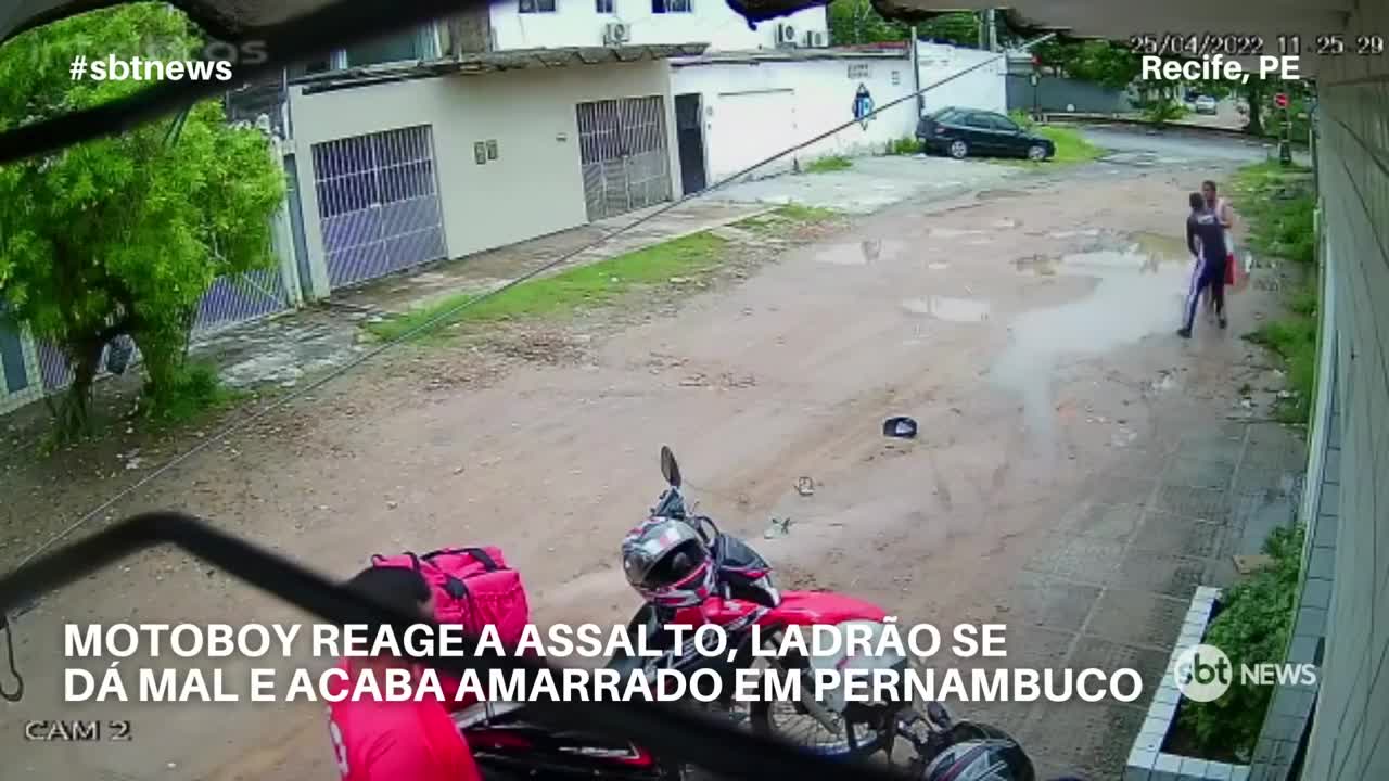 Motoboy reage a assalto e ladrão se dá mal em Pernambuco
