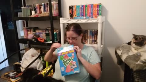 Reaction To Jolly Rancher Fruit Roll Ups Part 1