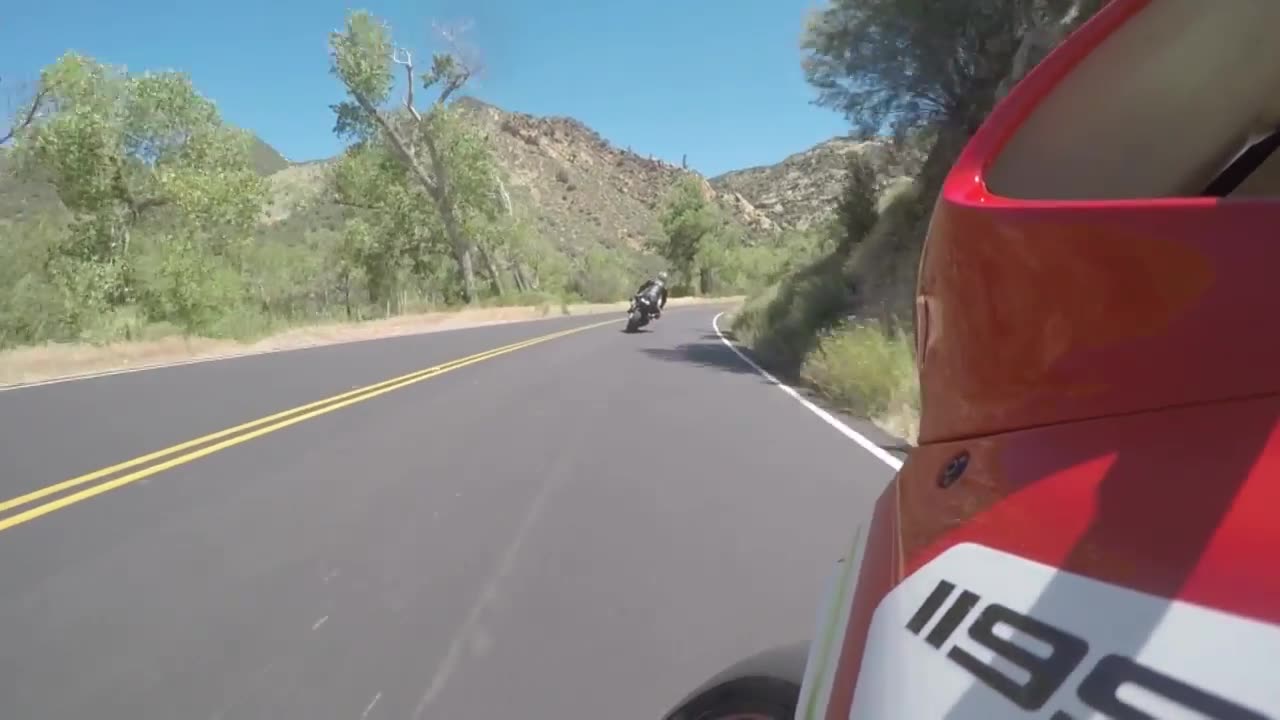 Ojai canyon 6/4/2016 gyro cam part 2 Ducati Panigale 1199 tri-color