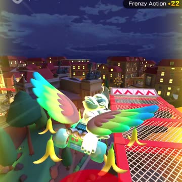 Mario Kart Tour - Rainbow Flappy Wings Gameplay (Night Tour Spotlight Shop Reward Glider)