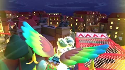 Mario Kart Tour - Rainbow Flappy Wings Gameplay (Night Tour Spotlight Shop Reward Glider)