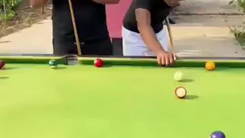 Cheating in Billiard taken to another level 🎱😂