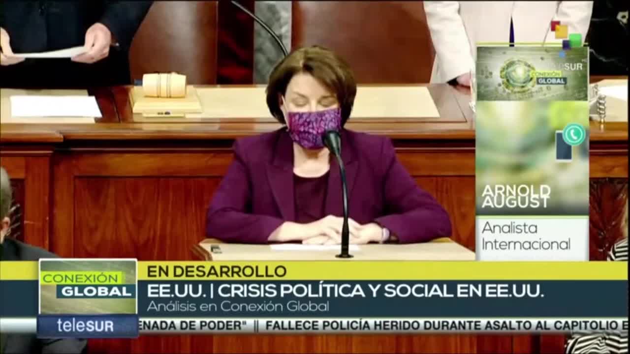TeleSur/Caracas/Lucia Córdoba/Arnold August entrevista 8 enero: EE.UU