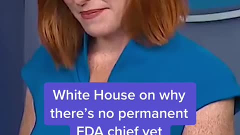 White House on why there's no permanent FDA chief yet