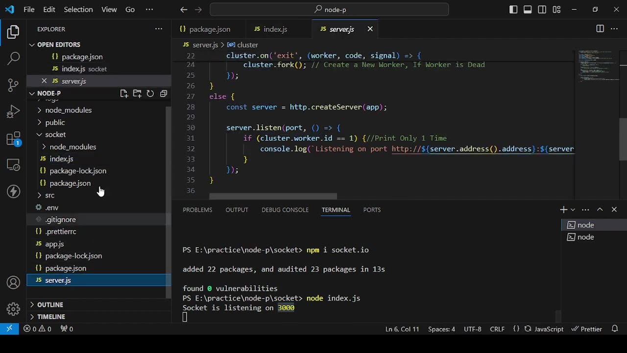 Use Socket in Node JS Clusters