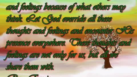 Daily Message from Rev. Ernie, December 5 2022