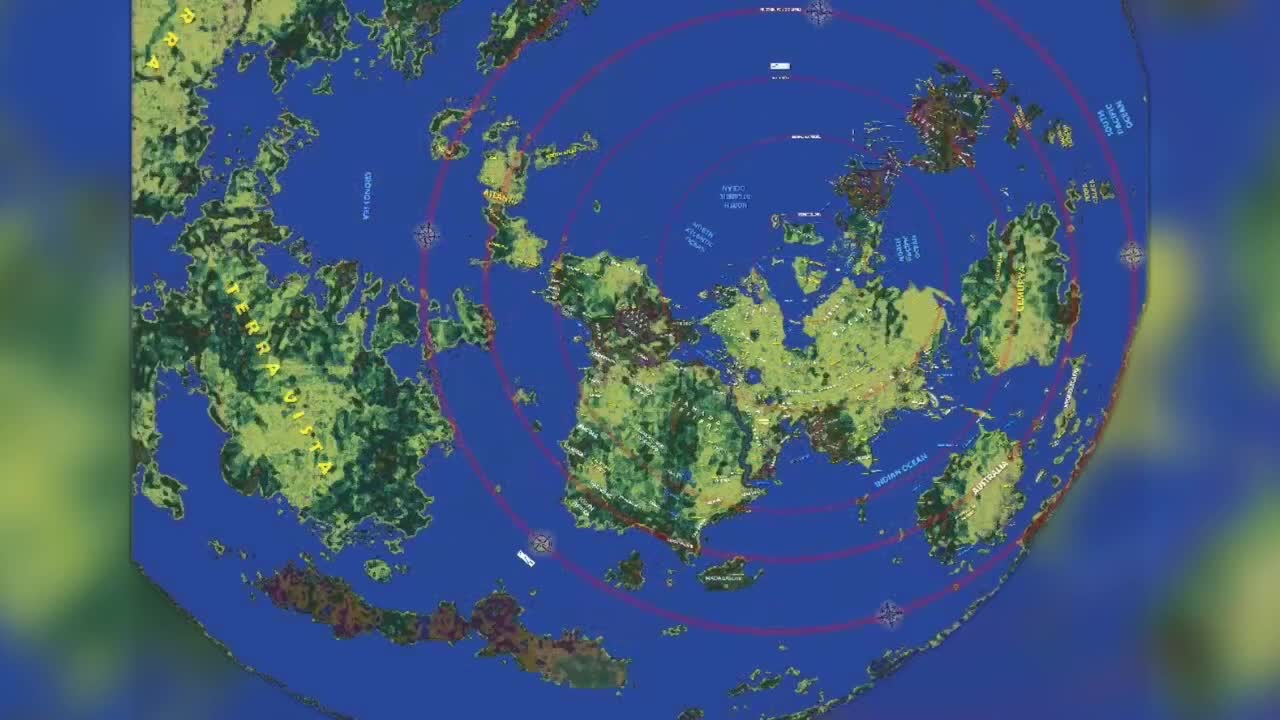 Flat earth map moon