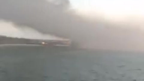 The naval base of the Ukrainian Navy is on fire near Odessa