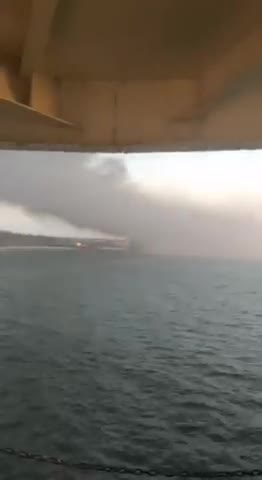 The naval base of the Ukrainian Navy is on fire near Odessa